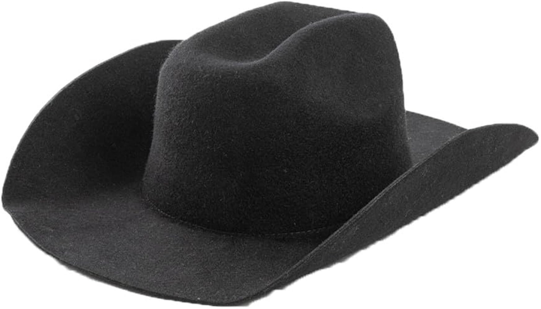 100% Wool Western Cowboy Hat Women Men Felt Cowgirl Hat Outdoor Sunshade Fedoras Top Hat | Amazon (US)