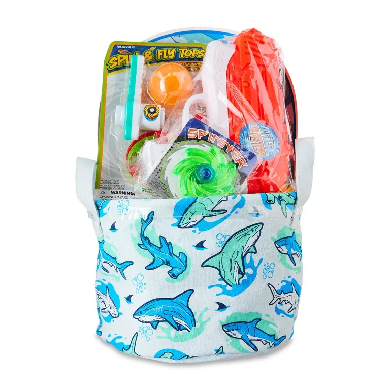 Prefilled Shark Fabric Bin Easter Basket Gift Set, by Wondertreats | Walmart (US)