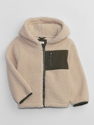 babyGap Sherpa Zip Hoodie | Gap Factory