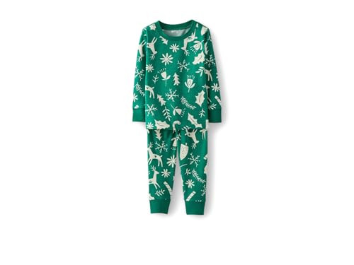 Hanna Andersson Women's Long John Pajama Set in Hannasoft (Infant/Toddler/Little Kid/Big Kid), Scandicane On Ultra Green 5 Little Kids One Size | Amazon (US)