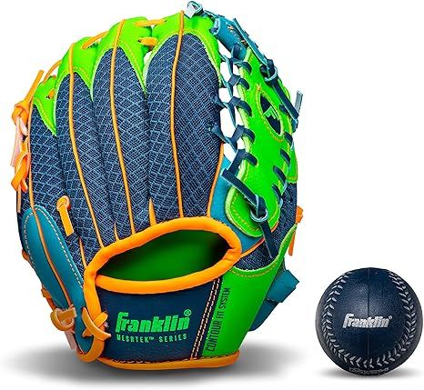 Franklin Sports Kids Baseball Glove + Ball Sets - Meshtek Youth Teeball Gloves for Kids + Toddler... | Amazon (US)