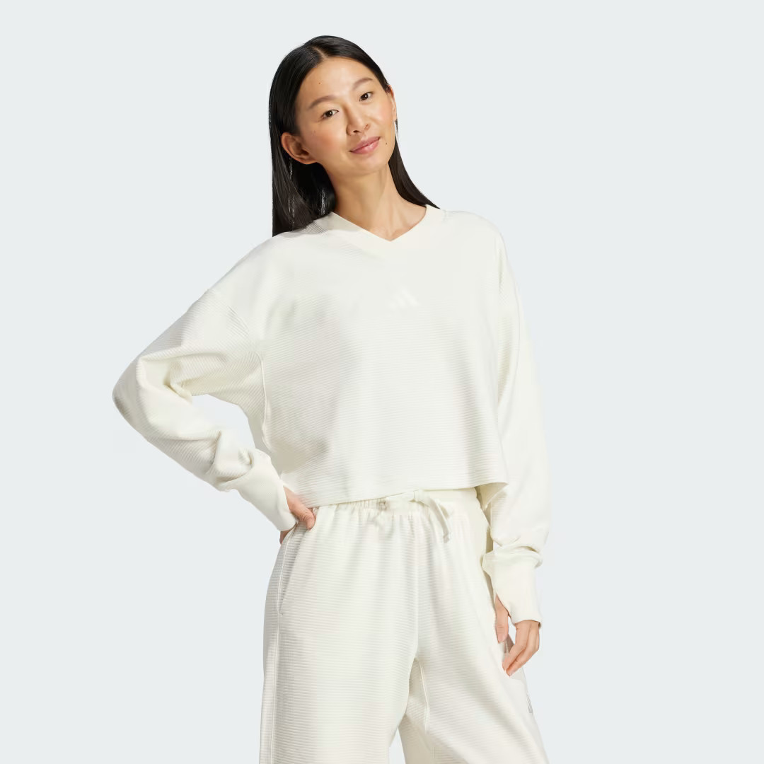 ALL SZN Ribbed V-Neck Sweatshirt | adidas (US)