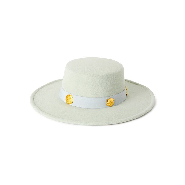 No Boundaries Boater Hat with Stud Trim | Walmart (US)