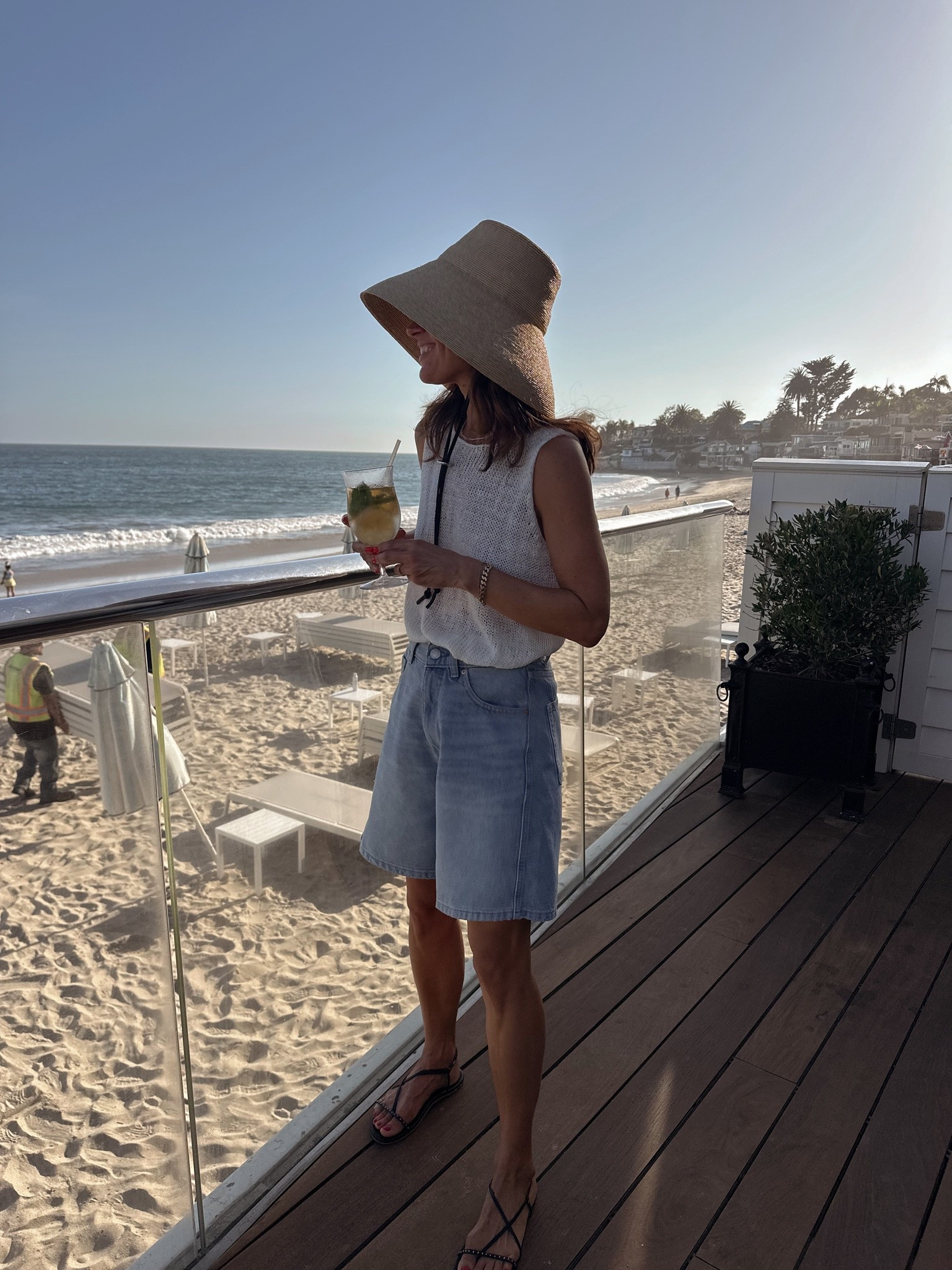 Happy hour cocktails by the beach 
Everything runs tts 
Great for summer best 
Summer outfits

#LTKOver40