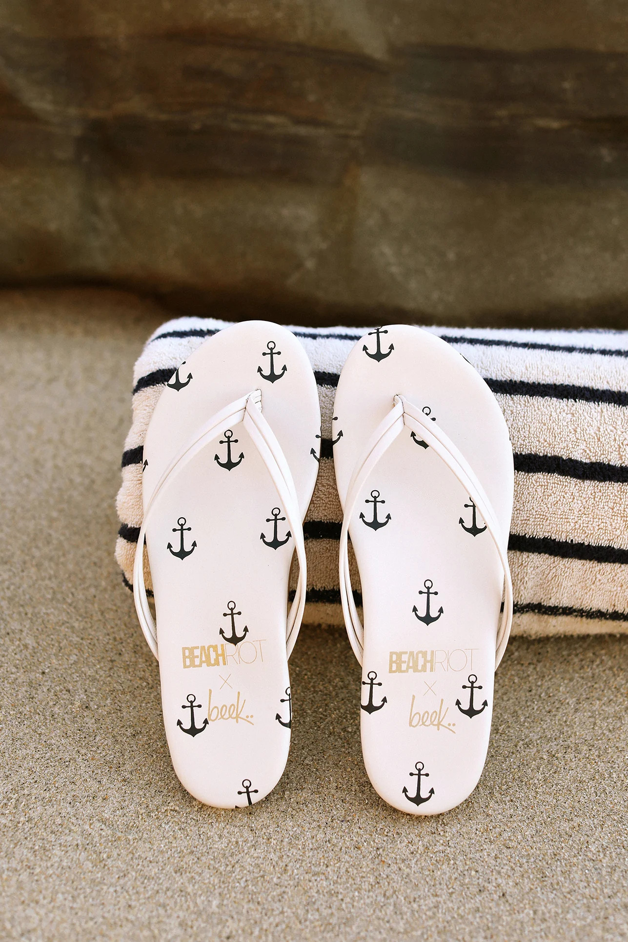 Beach Riot X Beek Beach Bird Sandal Regatta Anchor | Ivory Leather Sandal | Beach Riot | Beach Riot