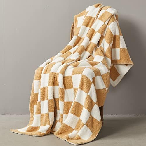 MIDO HOUSE Plaid Fuzzy Blanket Ultra-Soft Reversible Microfiber Bed Throw Knitted Warm Cozy Gingh... | Amazon (US)