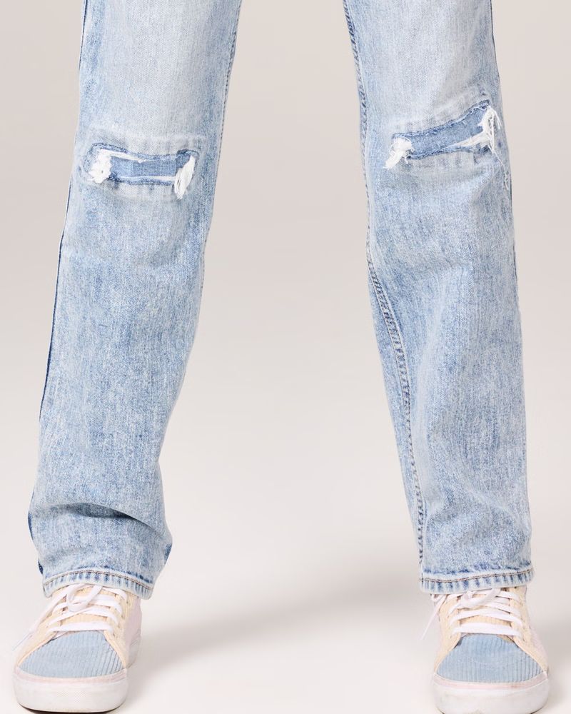 girls high rise 90s straight jeans | girls bottoms | Abercrombie.com | Abercrombie & Fitch (US)