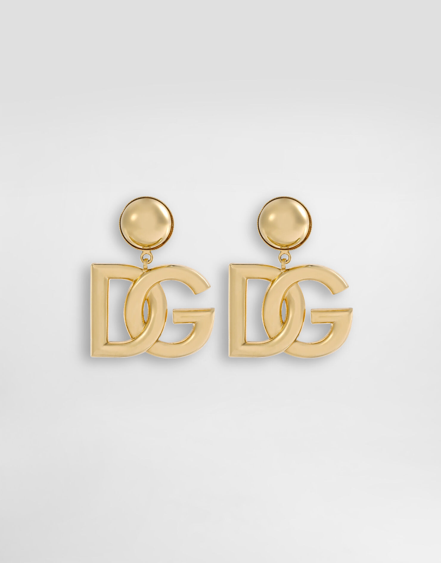 Clip-on earrings with DG logoArt. Nr. WEN6P6W1111ZOO00These earrings with DG initials come in gol... | Dolce & Gabbana US