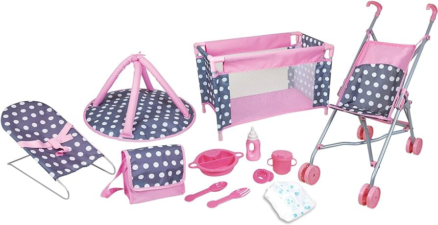 Lissi 5 Piece Doll Deluxe Nursery Play Set with Accessories | Amazon (US)