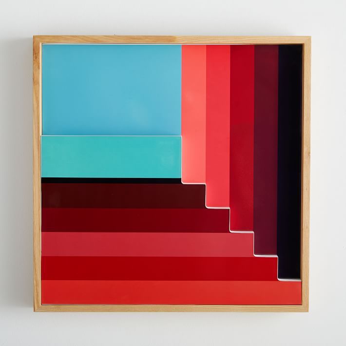 Margo Selby Colorblock Lacquer Wall Art, Red | West Elm (US)