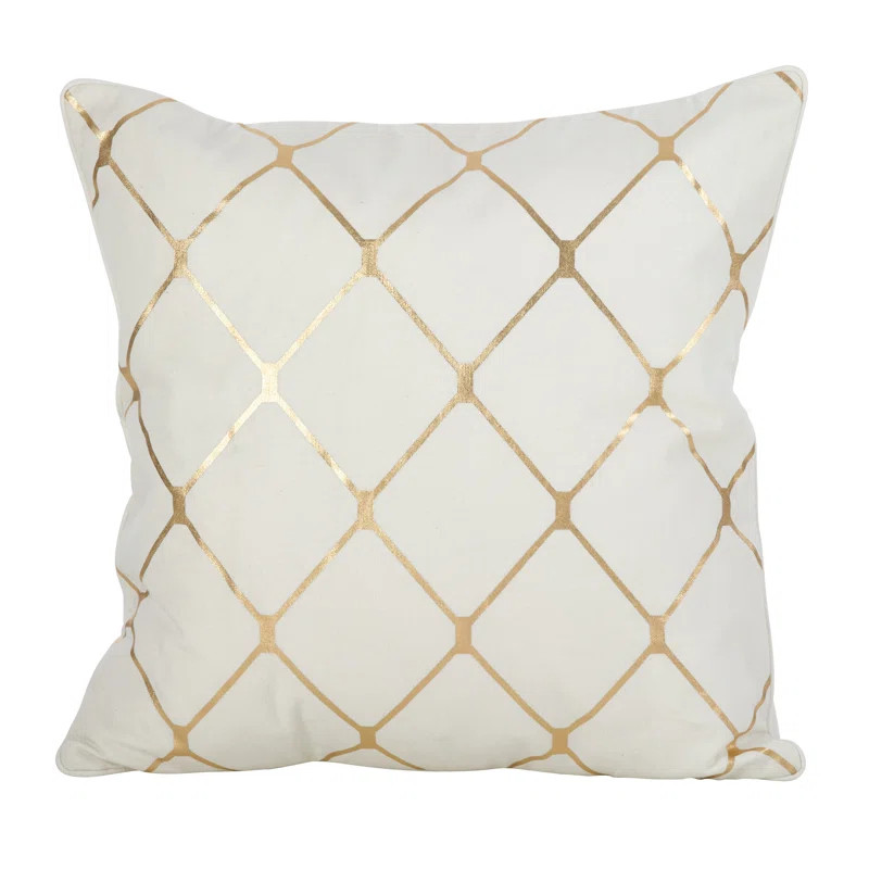 Cony Metallic Diamond Cotton Down Throw Pillow | Wayfair North America
