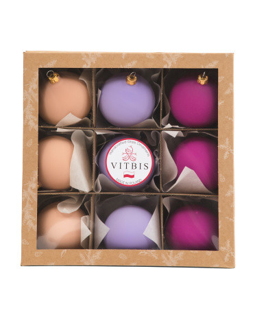 Handcrafted In Poland Set Of 9 Glass Ornaments | TJ Maxx