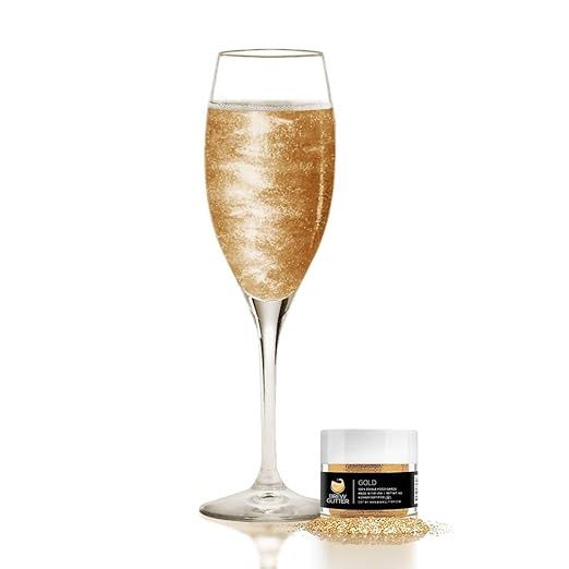 Gold BREW GLITTER Edible Glitter For Wine, Cocktails, Champagne, Drinks & Beverages | 4 Grams | K... | Amazon (US)