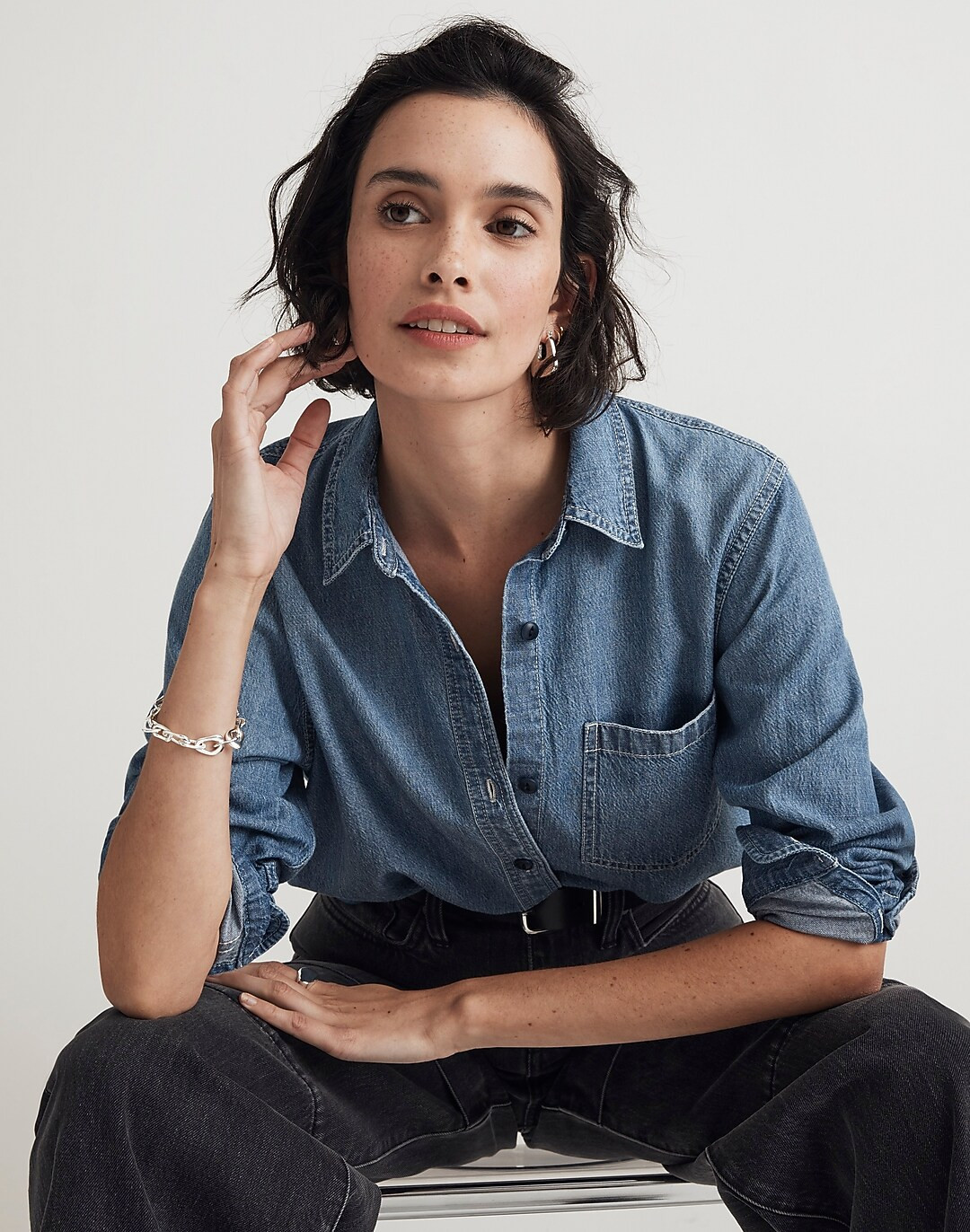 Denim Button-Up Shirt in Nielsen Wash | Madewell