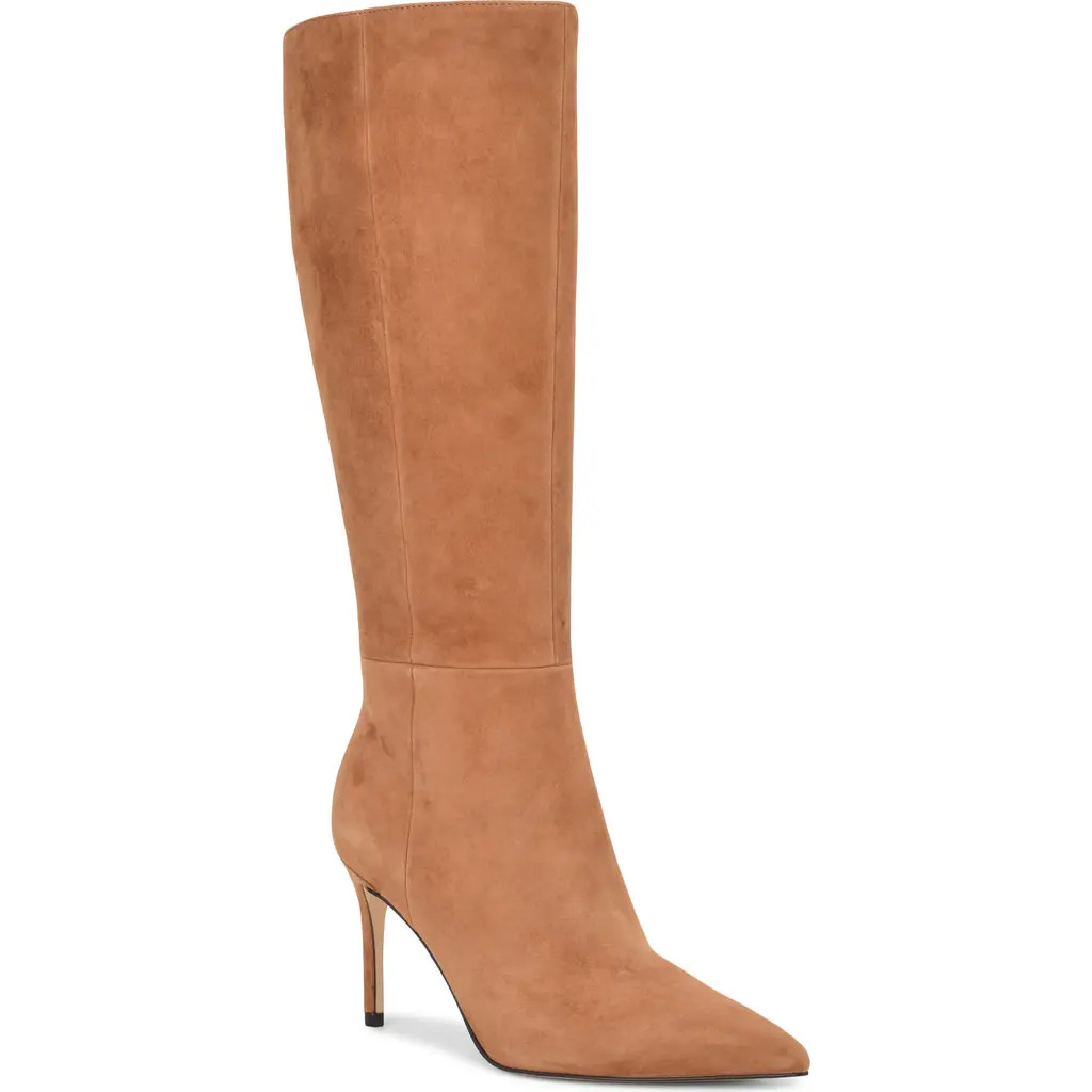 Nine West Cook Pointed Toe Knee High Boot in Dark Natural at Nordstrom, Size 8.5 | Nordstrom