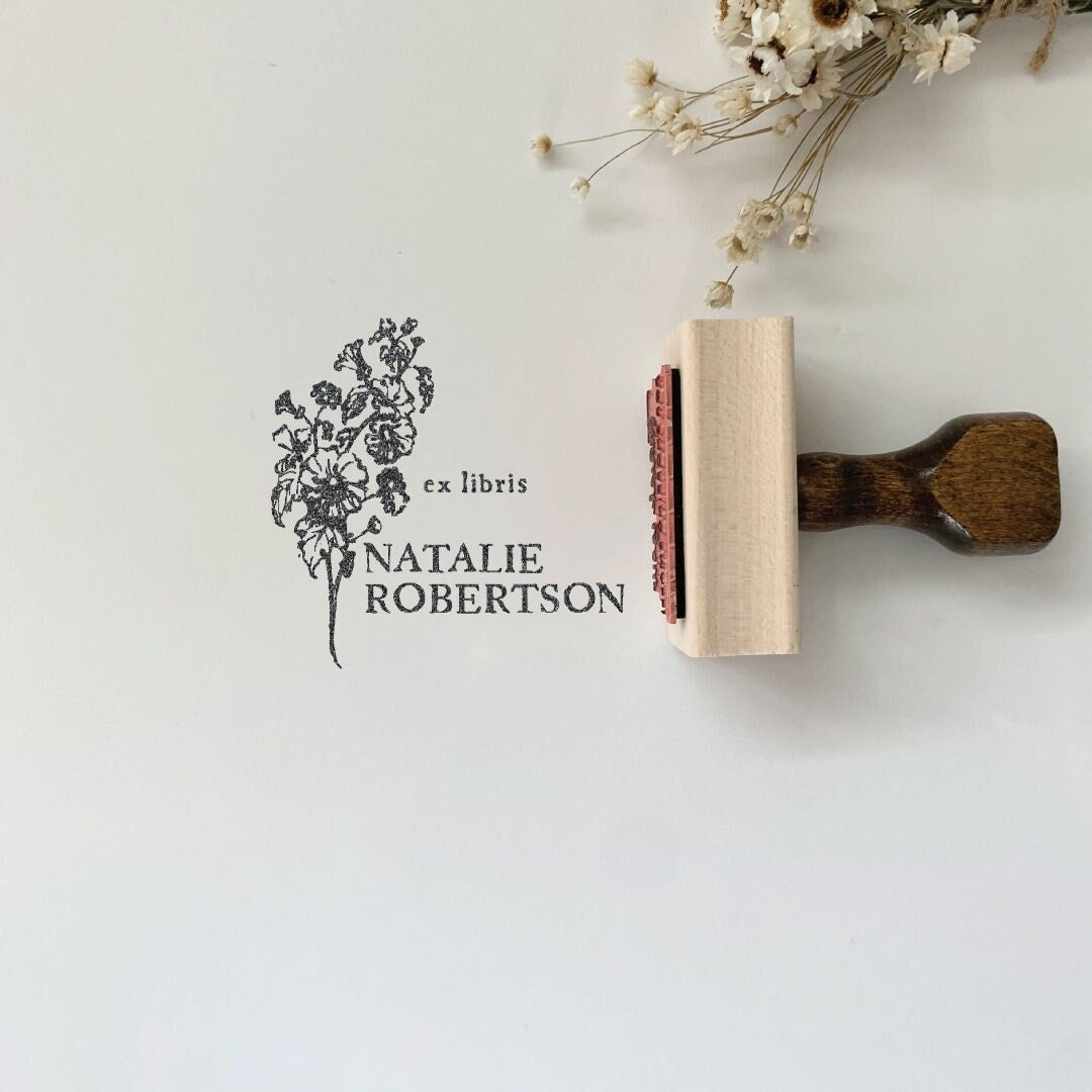 Ex Libris Romantic Vintage Book Stamp Custom Library Book - Etsy | Etsy (US)