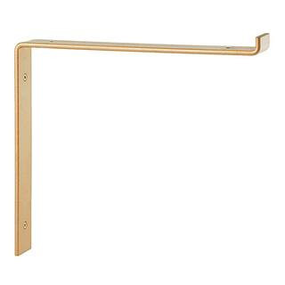 12 in. Matte Gold Steel Shelf Bracket | The Home Depot