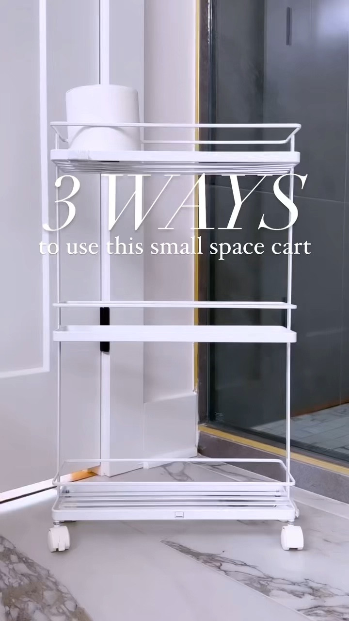 Meet your new small space BFF — a slim rolling cart that fits in just about anywhere 💖 