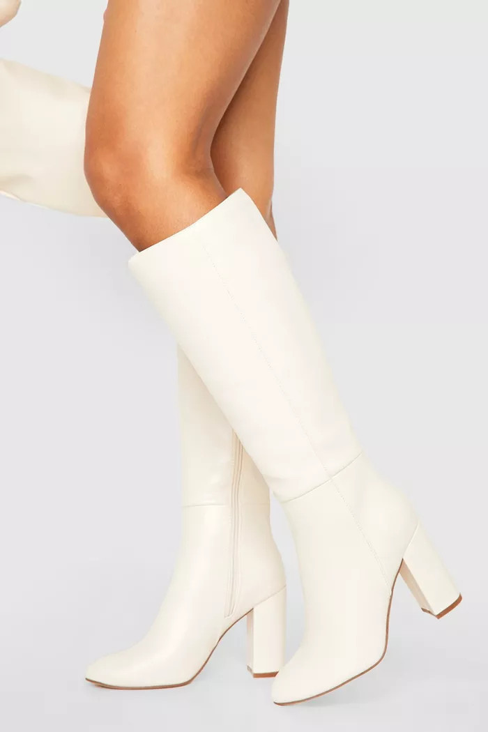 Knee High Block Heel Boots | Boohoo.com (UK & IE)