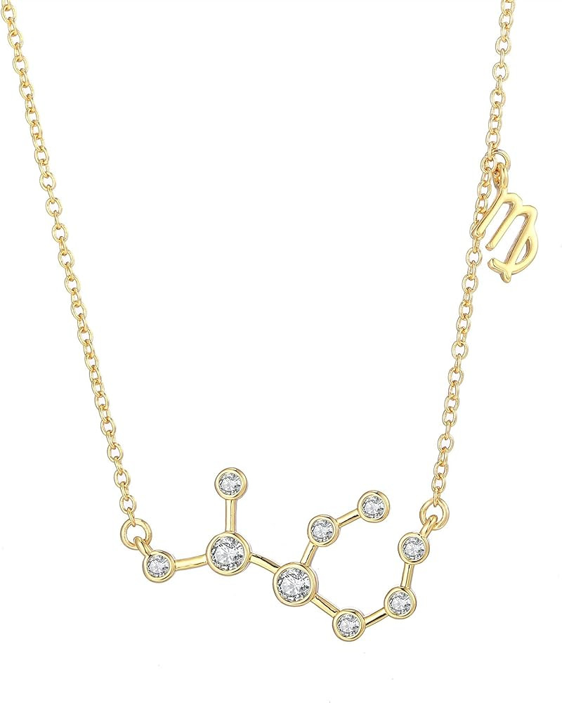 Barzel 18K Gold Plated Astrology Zodiac Constellation Horoscope Necklace | Amazon (US)