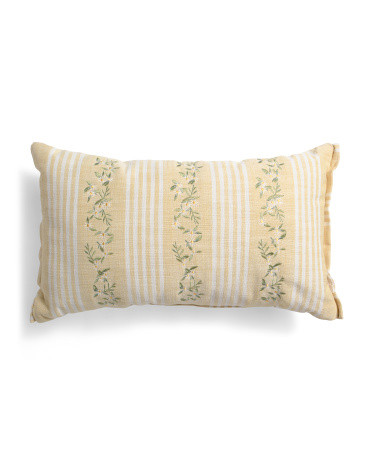 14x24 Outdoor Striped Daisy Vines Pillow | Polyester | Marshalls