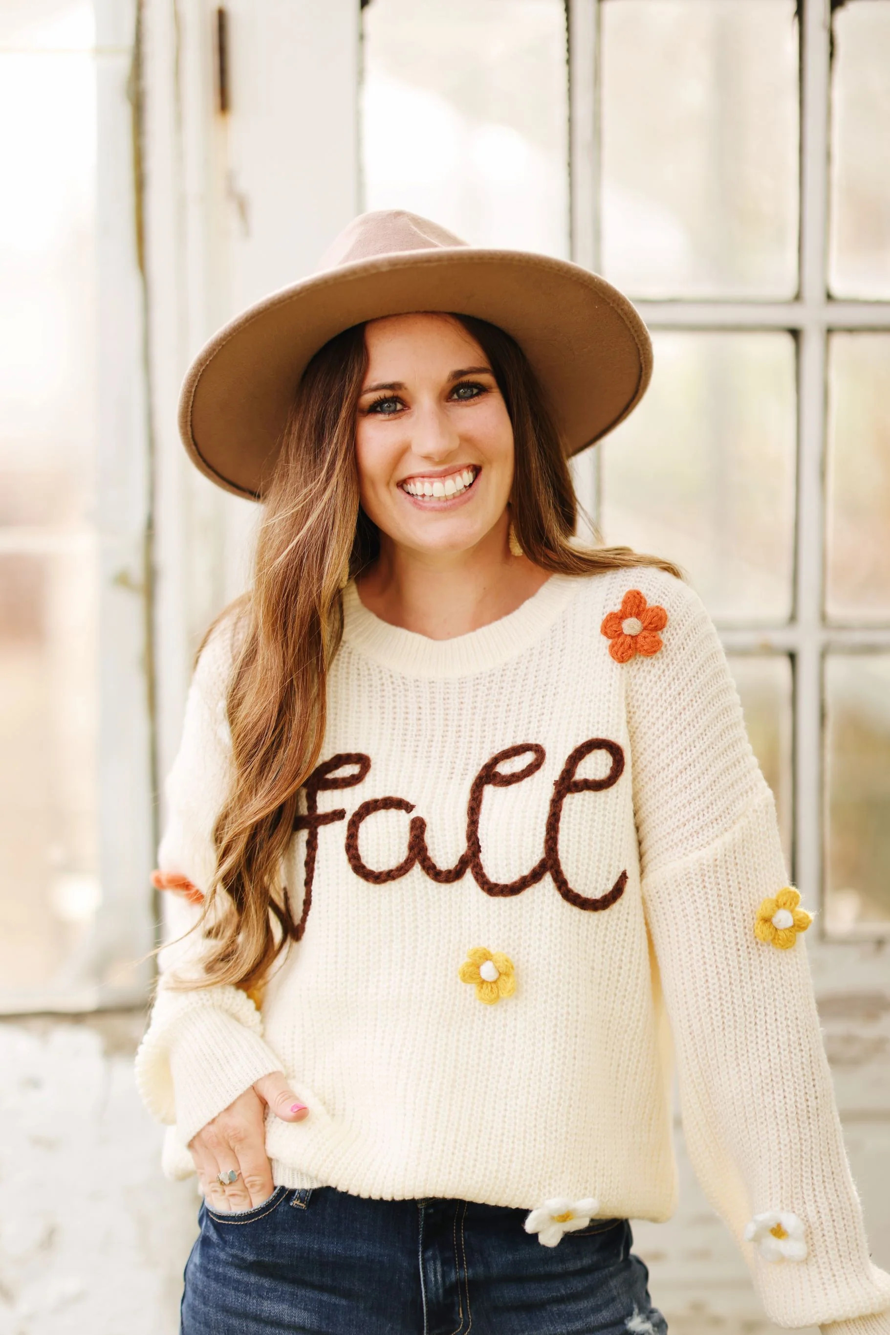 Fall in Love with Floral Knitted Sweater | The Boxed Bowtique