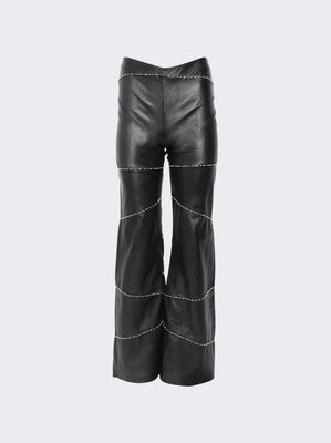 Pearl Beaded Monarch Pant Black | The Webster