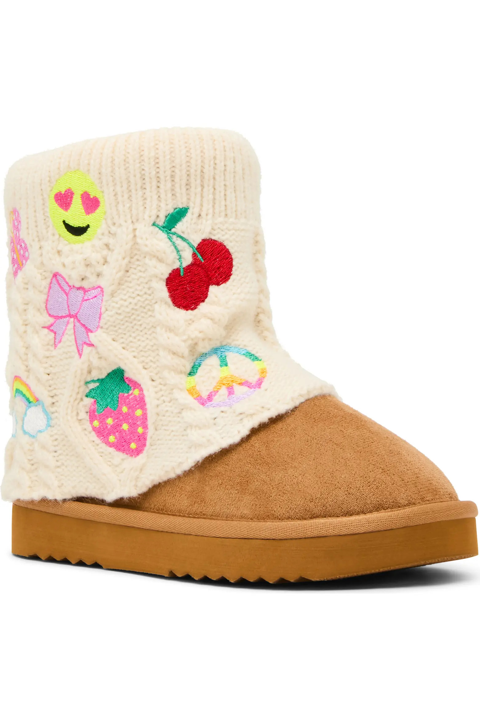 Kids' Cozy Embroidered Knit Boot (Women) | Nordstrom | Nordstrom