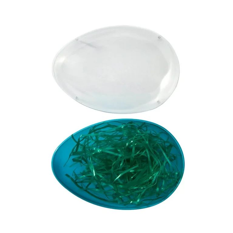 Giant Easter Egg, Clear Top with Turquoise Bottom Shell, 3” Long x 5” High | Walmart (US)
