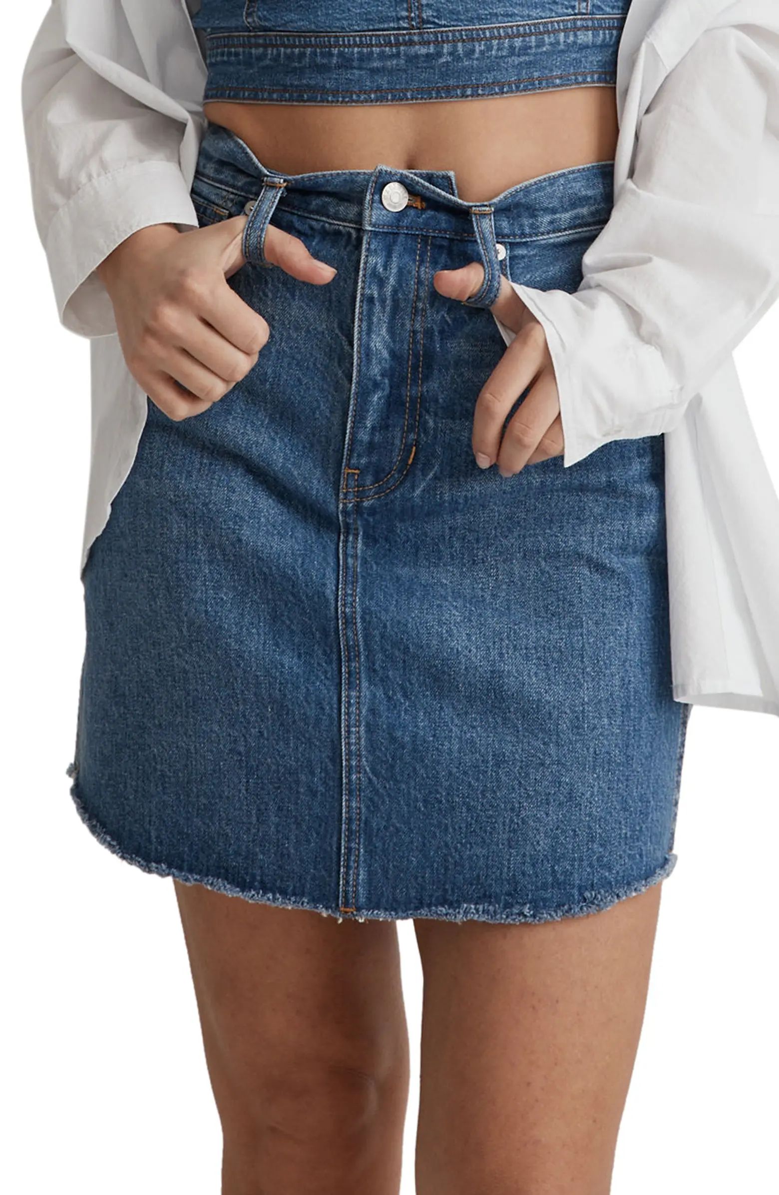 Dolphin Hem Denim Skirt | Nordstrom Rack