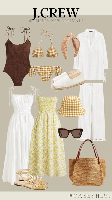 J.Crew has new arrivals for women! This roundup of items are all beach friendly and can transition from swimming to dinner! 

#LTKStyleTip #LTKSeasonal #LTKSwim