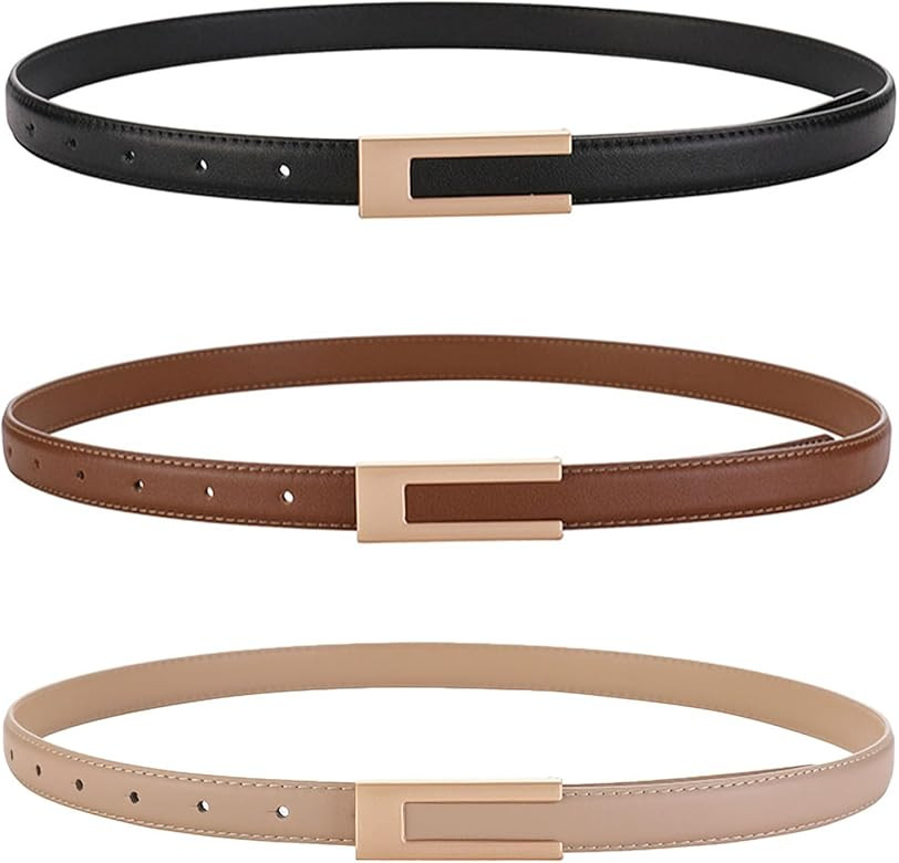 KEYRI Ladies Adjustable Leather Belts for Women Ladies Belts Retro Vintage Belt Women's Accessori... | Amazon (UK)