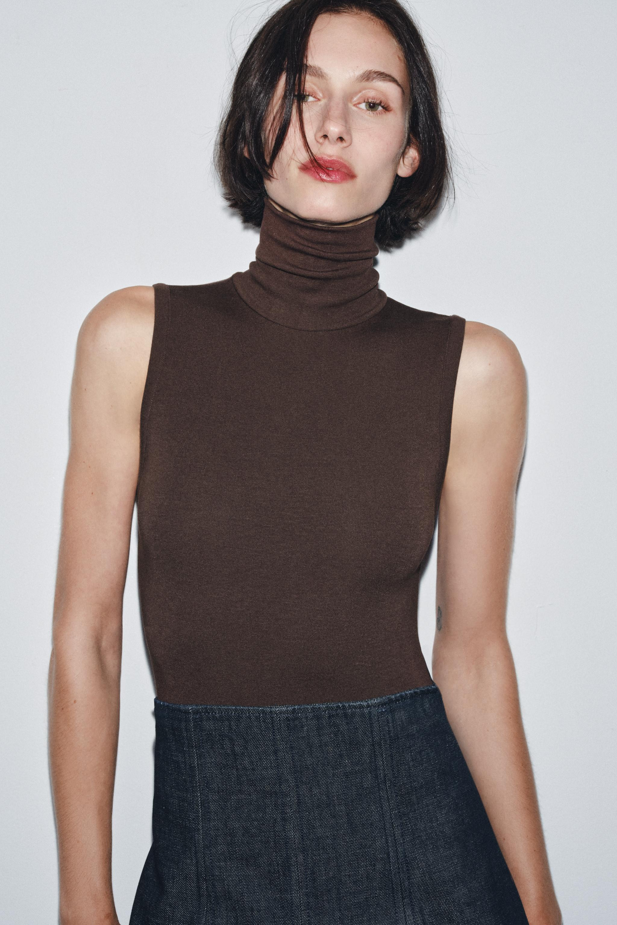 BASIC HIGH NECK BODYSUIT | Zara US