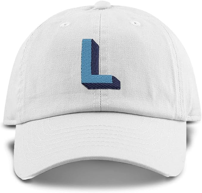 Monogram Initial Modern Shadow Letter Baseball Cap - Toddler, Youth Kids, and Adult Adjustable Wh... | Amazon (US)