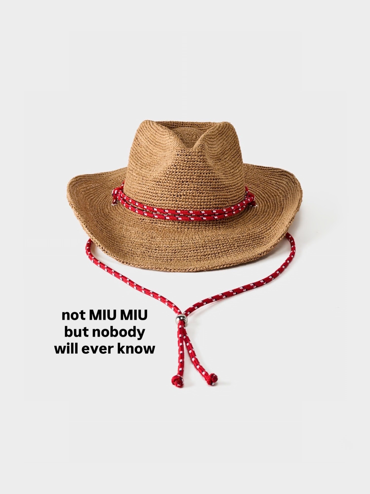straw hat that looks like miu miu