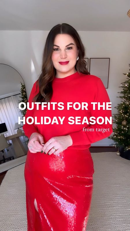 Midsize outfit ideas for the holiday season depending on the occasion from Target! Almost everything is 40% off 

Red sweater - size L
Red skirt - size XL (should have gone with a size L) 
Heels - size 9.5

Mini dress - size XL
Sherpa jacket - size L/XL

Wide leg pants - size 14 
Blazer - size L (fits over sized) 
Sequin top - size L *only item not from target (25% off + you can save an extra 15% off with the code CYBERAF)

Red satin dress - size xl (would have liked a bigger size for more space in hips) 

Target fashion, Target holiday, holiday outfit, holiday outfits, holiday style, midsize, midsize fashion



#LTKHoliday #LTKCyberWeek #LTKmidsize