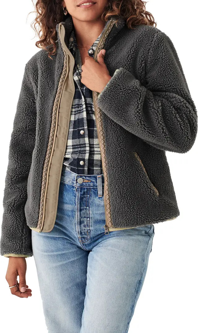 Ashbury High Pile Fleece Recycled Polyester Jacket | Nordstrom