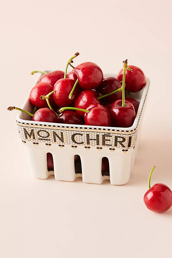 The Bistro Tile Stoneware Berry Basket | Anthropologie (US)