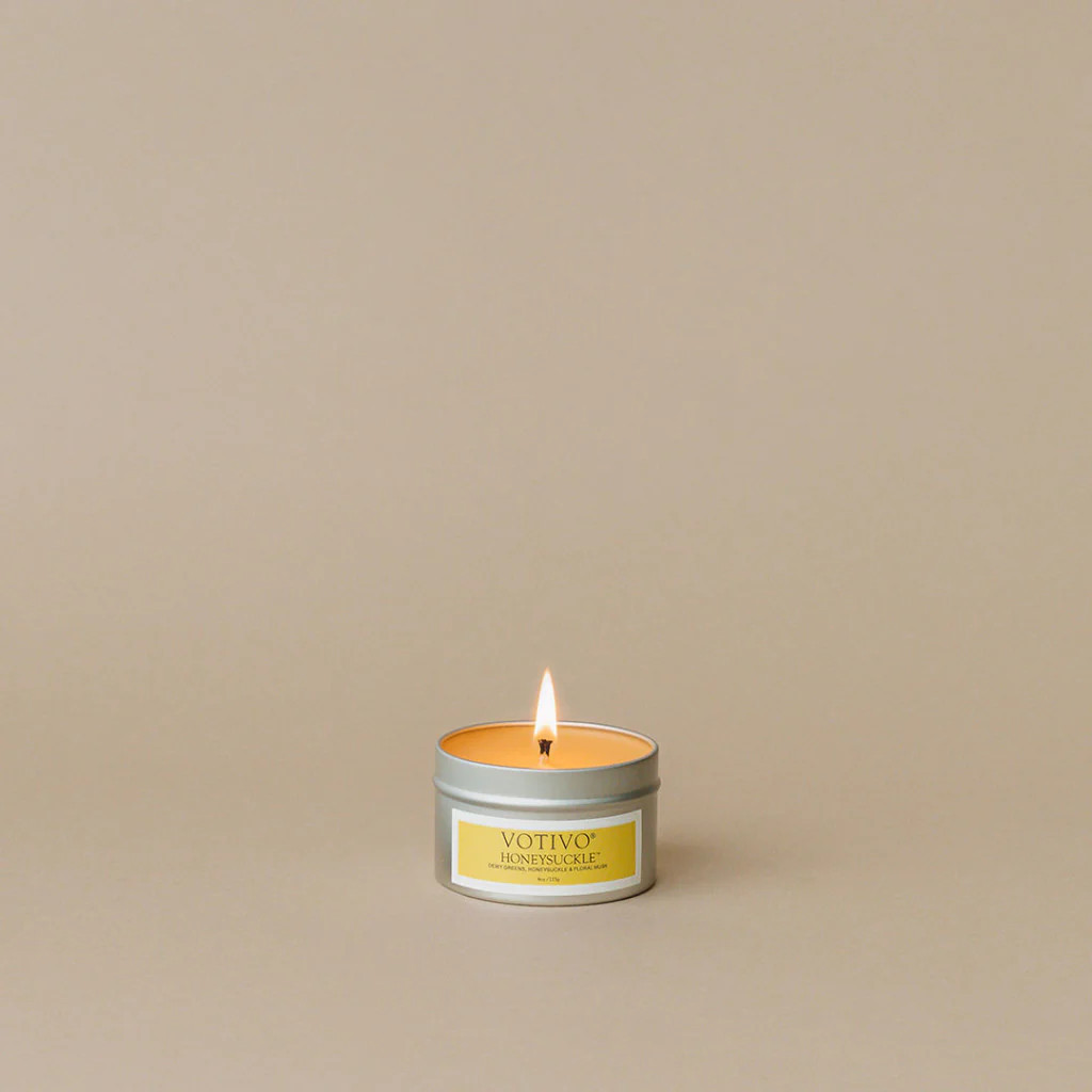 Aromatic Travel Tin Candle-Honeysuckle | Votivo