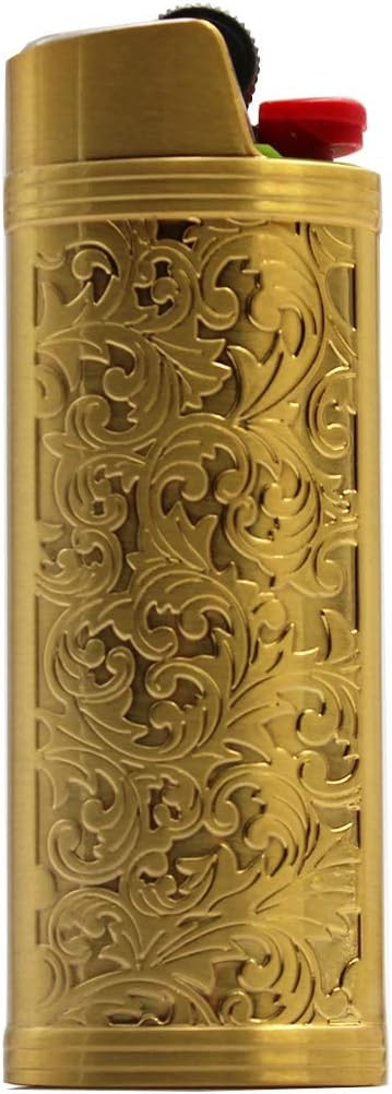 Lucklybestseller Metal Lighter Case Cover Holder Vintage Floral Stamped for BIC Full Size Lighter... | Amazon (US)