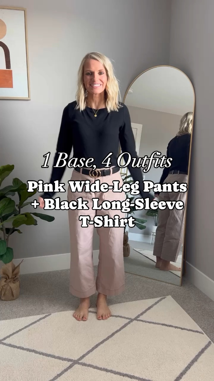 1 Base, 4 Outfits
Top- small
Pants- 0/petite

#LTKSeasonal #LTKstyletip #LTKfindsunder100