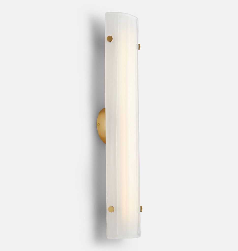 Willamette 28" LED Pearl White Fluted Sconce | Rejuvenation