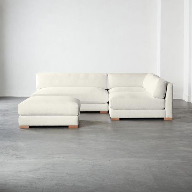 Piazza 4-Piece Modular Single Apartment Sofa Sectional | CB2