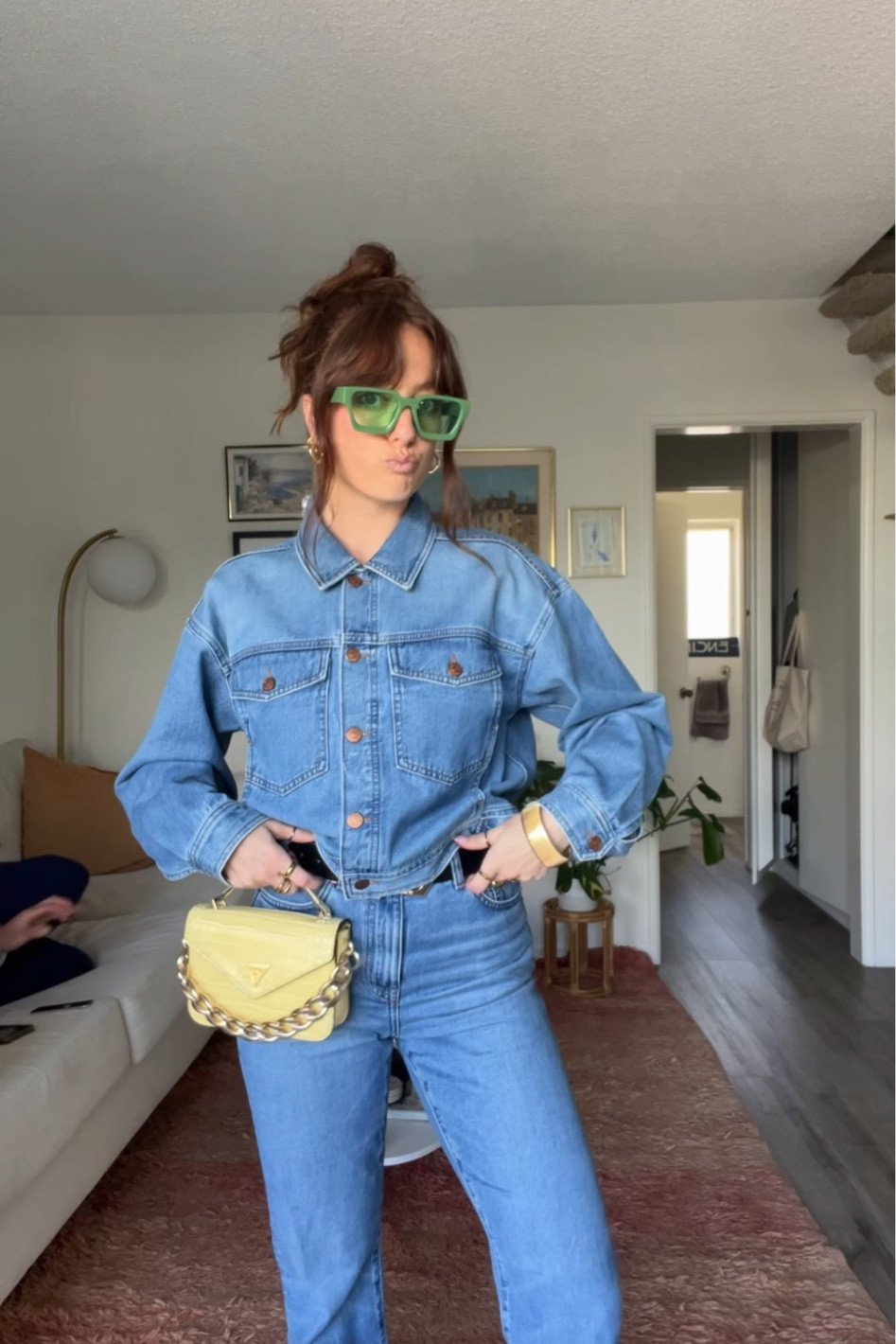 Spring denim on denim fit 