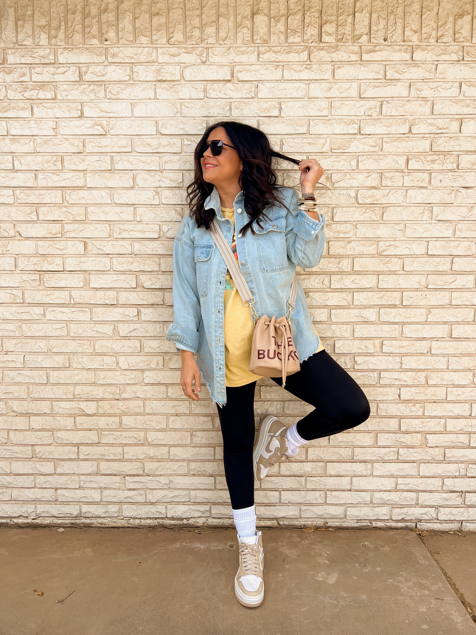 Jacket: Large (oversized)
Tee: XXL
Leggings: Large
Sneakers: TTS
Bag & Strap: Amazon

Casual bump friendly Outfit, Target style, Walmart fashion, Nike, aerie, Amazon fashion, maternity style, 

#LTKunder50 #LTKbump #LTKstyletip