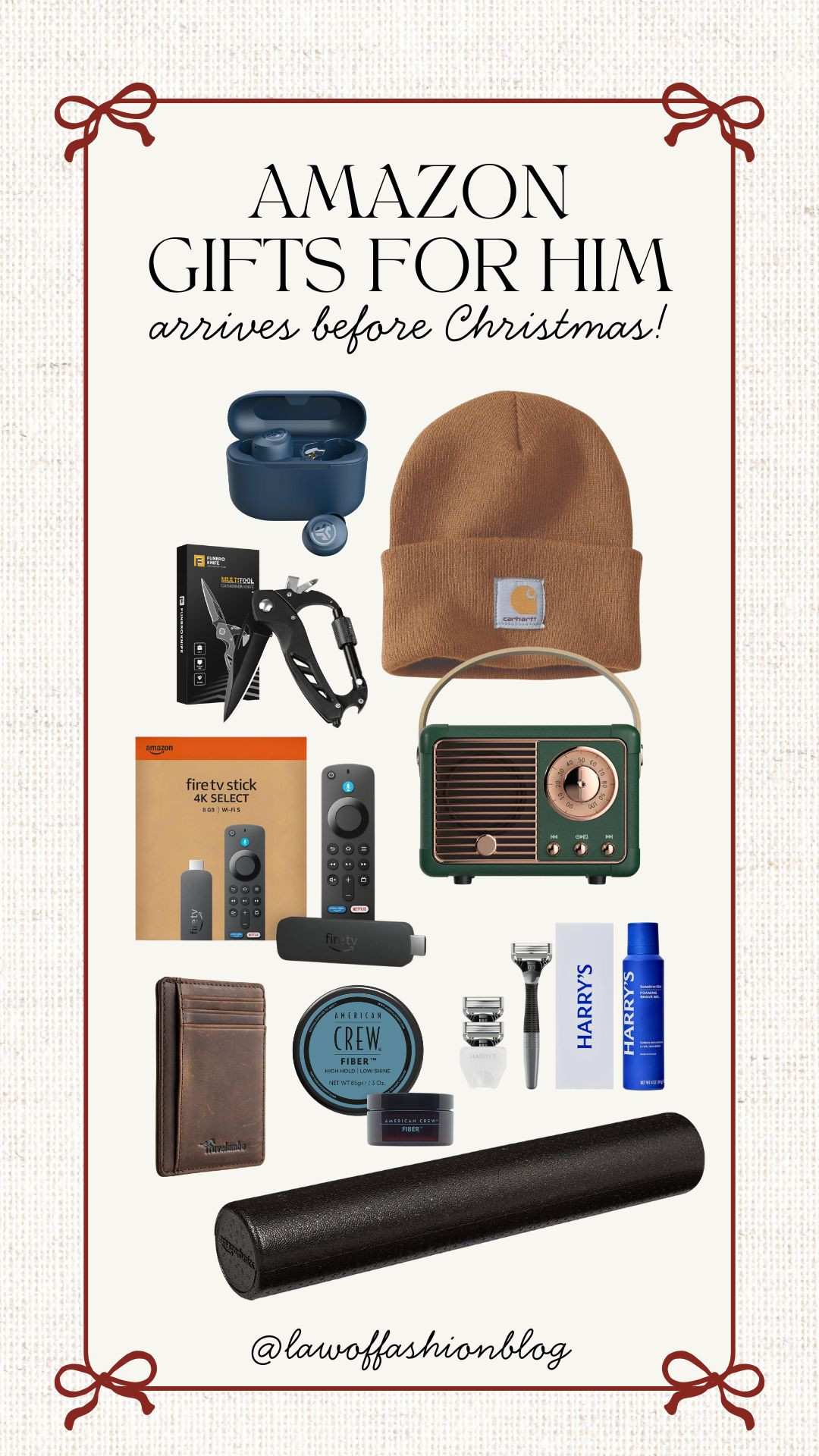 Amazon gifts for him under $25! Arrives before Christmas. Beanie, gadgets, speaker, shaving, wallet, foam roller, headphones, best-selling, top-rated, Christmas gifts, holiday gift ideas. 

 #LTKGiftGuide #LTKHoliday #LTKMens
