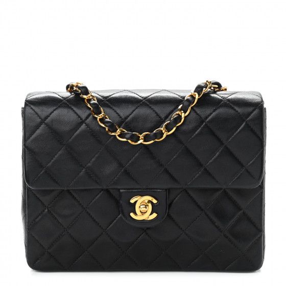 CHANEL

Lambskin Quilted Mini Square Flap Bag Black | Fashionphile