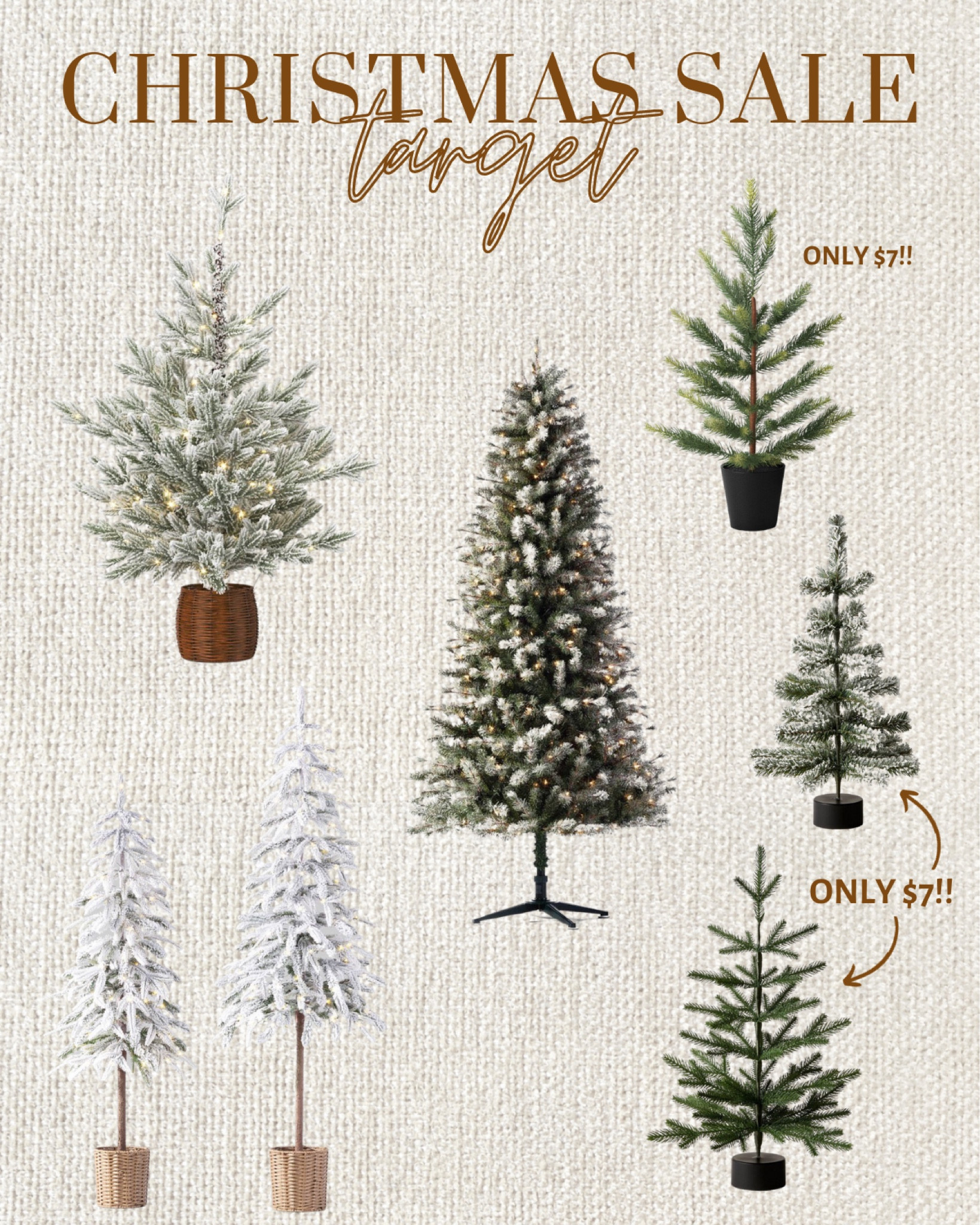 Christmas tree sale! 
Target deals 
Holiday sale 
Neutral Christmas 

#LTKsalealert #LTKHoliday #LTKSeasonal