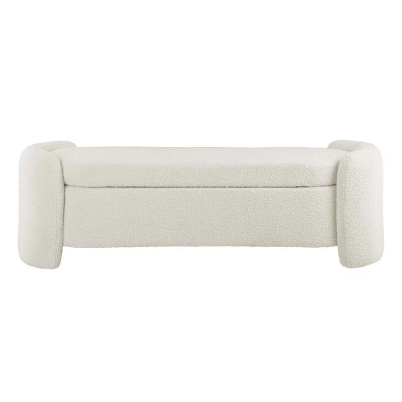 Nebula Boucle Upholstered Bench | Wayfair North America