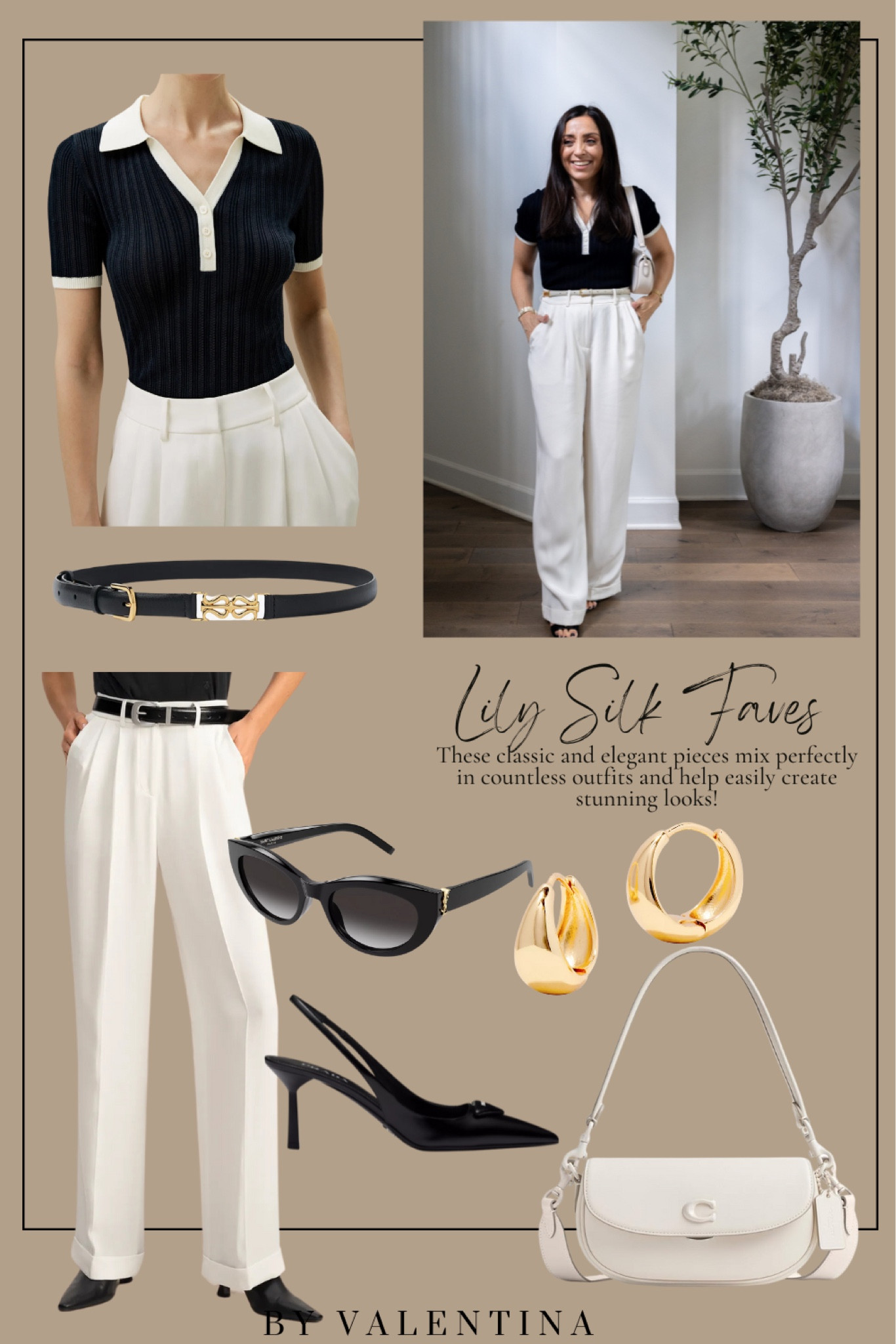 These classic and elegant pieces mix perfectly in countless outfits and help easily create stunning looks!
House of Valentina, outfit ideas, Lilysilk

#LTKItBag #LTKSeasonal #LTKStyleTip